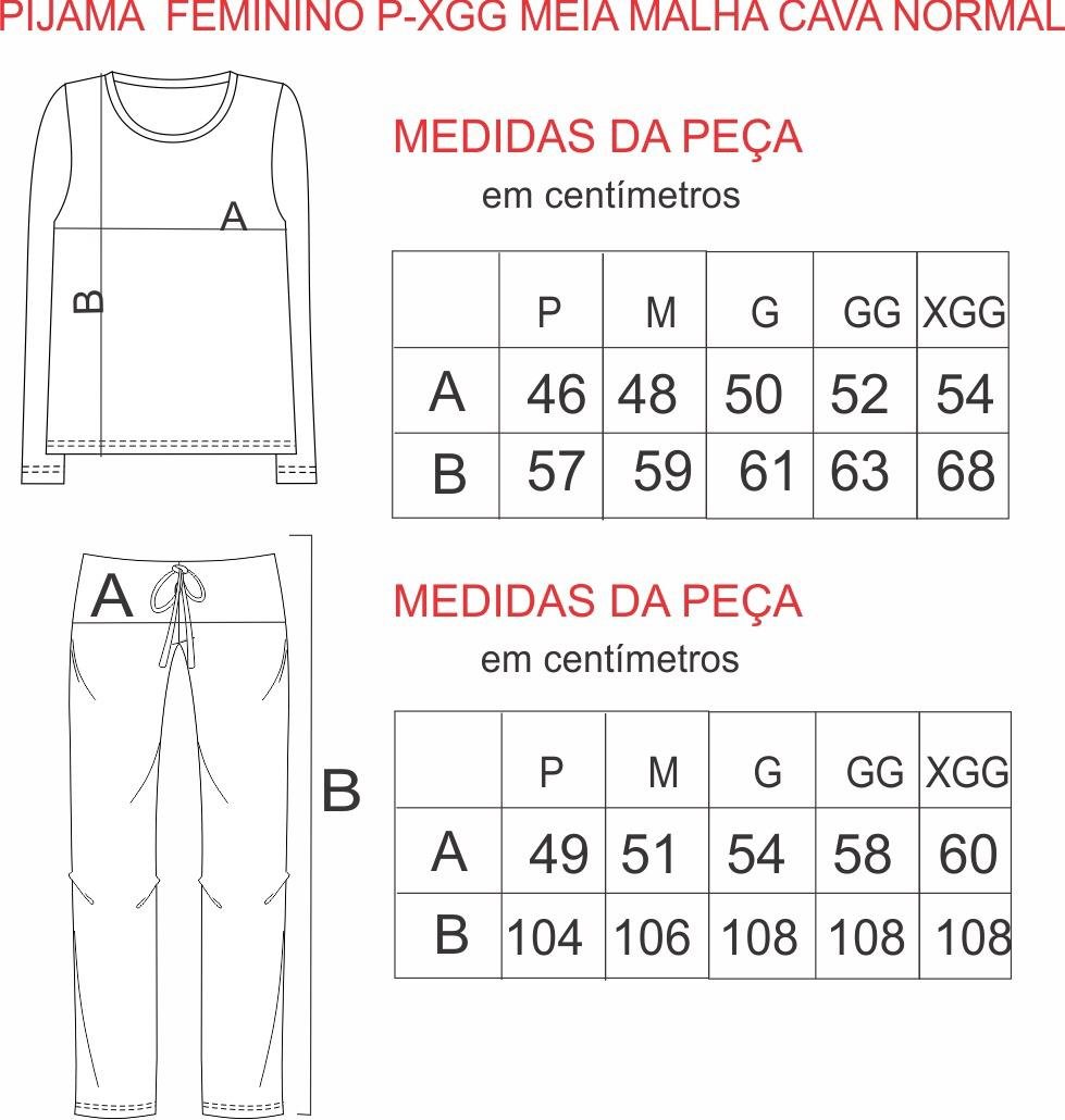 Tabela de medidas Tabela de medidas