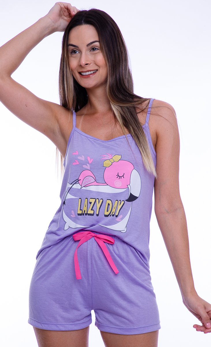 Pijama Feminino Lua Chic Alcinha Lazy Day