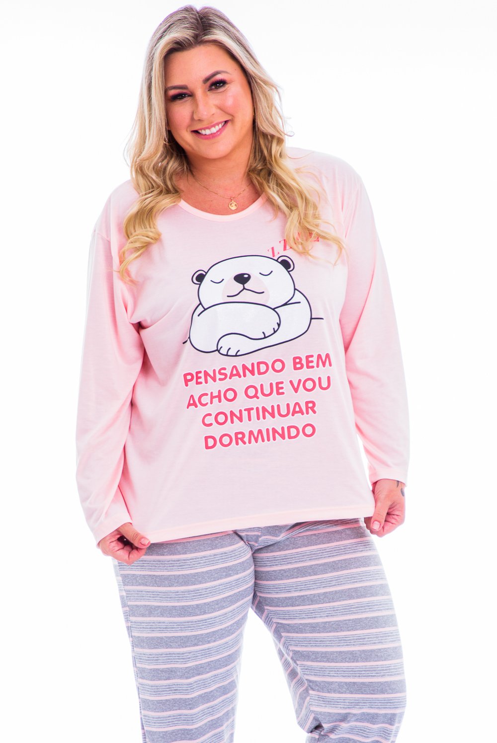 Pijama Feminino Plus Size Love Your Self